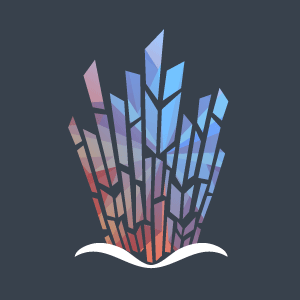 Westmont Public Library logo in color on dark grey