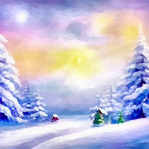 watercolor winter image