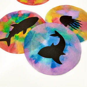 Painted coffee filter craft