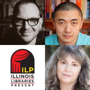 Headshots of Cory Doctorow, Ken Liu, and Martha Wells