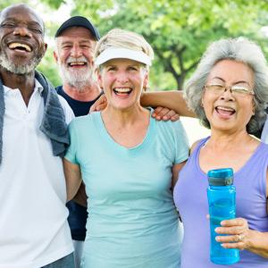 Group of happy, active seniors