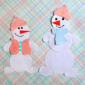 Cute paper snowman crafts