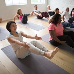 Adults enjoying gentle exercise