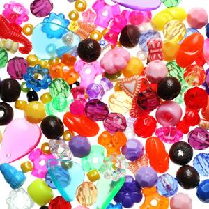 Beads of varied colors and shapes