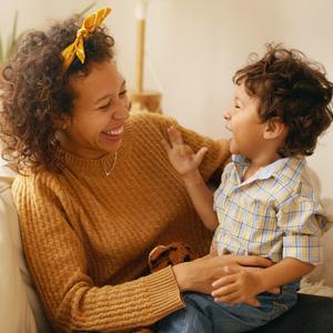 toddler and mother