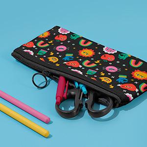 Pencil pouch with fun pattern