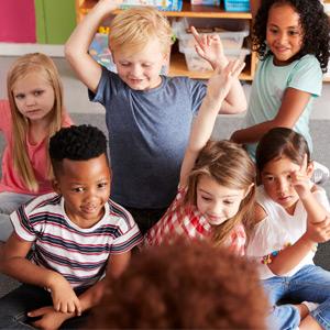 Kids excited for storytime